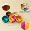 3PCS Baby Silicone Tableware Sets Color Contrast Suction Bowl Soft Spoon Fork Feeding Training Baby Dinner Set Baby Utensils 3