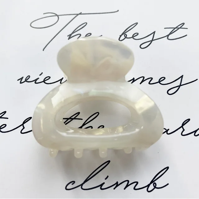 Sweet Mini Acetate Hair Clip for Women Girls Hair Claw Chic Barrettes Crab Hairpins Styling Claw Clips Fashion Hair Accessories XXD0019-7