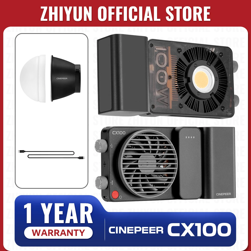 ZHIYUN 公式 CINEPEER CX100 100 ワットハンドヘルド Led COB ライト