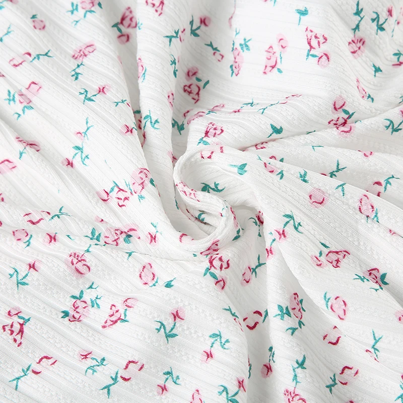 Mono de hada dulce y suave para mujer, con estampado floral, ribete de encaje, escote en V, manga larga, estilo coreano, moderno, bonito