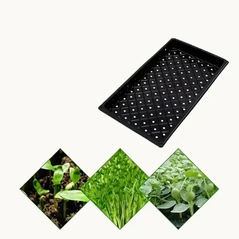 PP Plant Germination Tray Growing Plate Plants Starter For Gardening Starting Seeding Tray For Growing Microgreens Wheat 8Pcs seed starter tray seedling tray