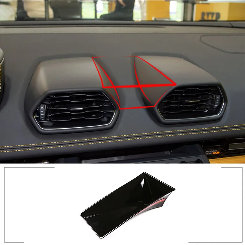 Per Lamborghini Huracan 2014-2021 Abs Nero Auto Controllo Centrale Presa D'Aria Scatola Di Immagazzinaggio Scatola Del Telefono Cellulare Vassoio Acce