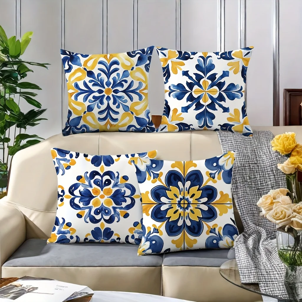 Tile pattern pillow cover - image 6