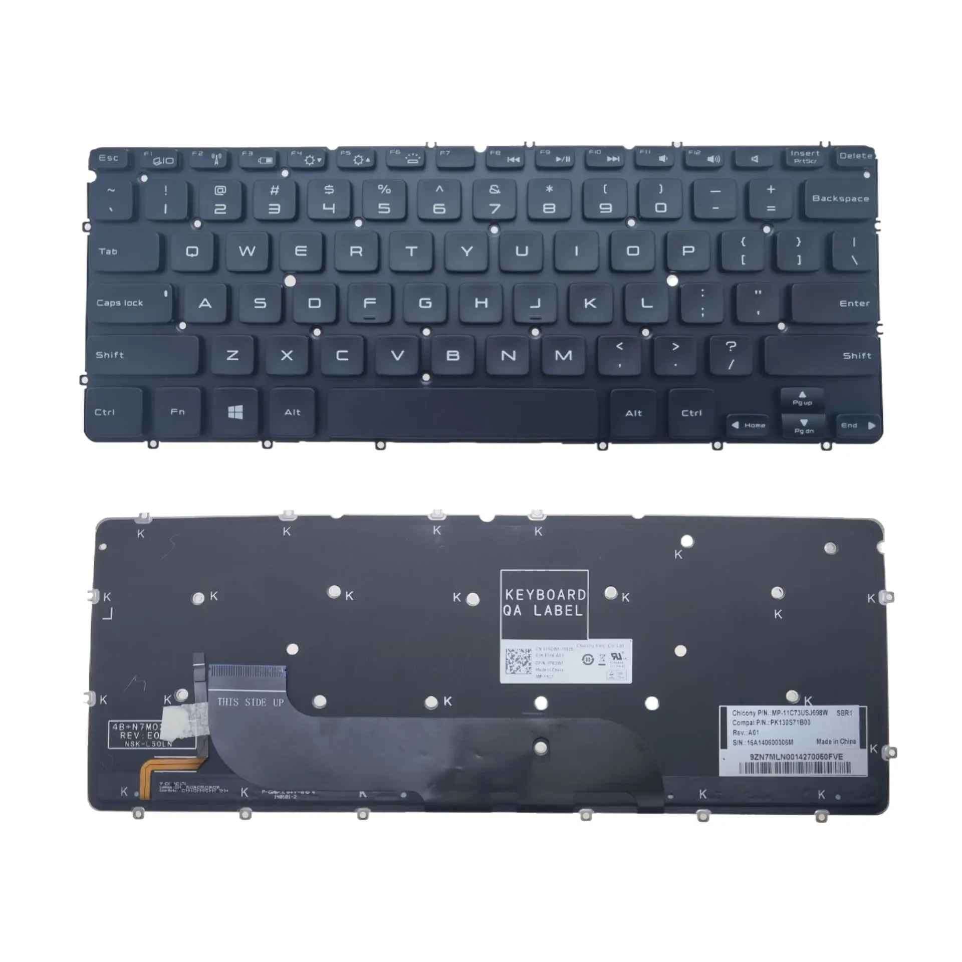 New Us Laptop Backlit Keyboard For Dell Xps 12 13 L321X L322X P20S Xps13D 13R Notebook Pc Replacement 0P6Dwf Mp-11C7