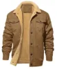 Men’s Winter Faux Shearling Jacket – Black Parka 2