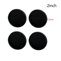 Set of 4 Non - Slip Rubber Furniture Pads and Caster Cups (Black - 2inch - Round)