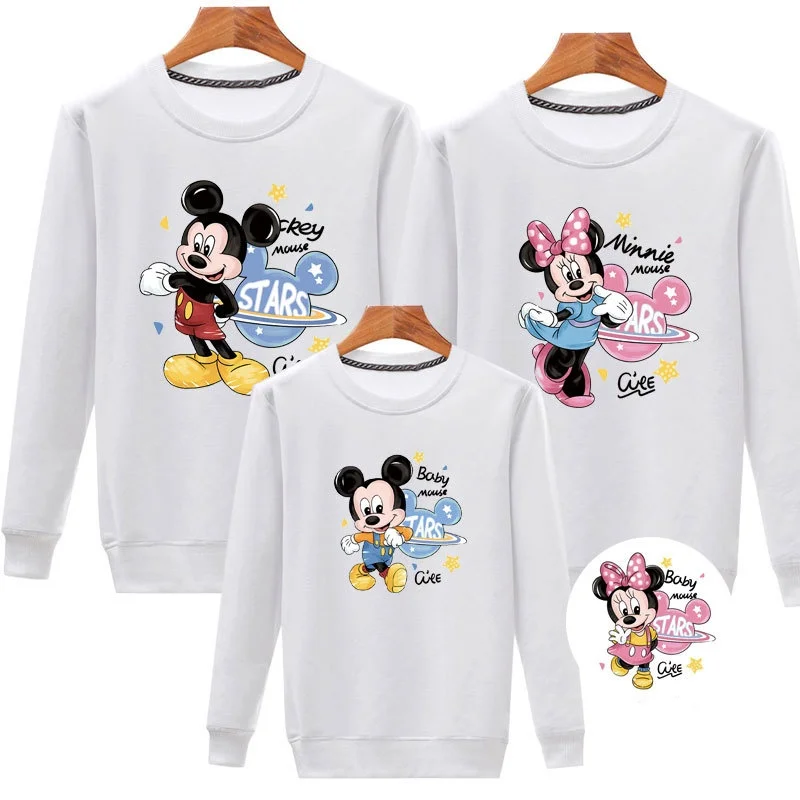 Parent Child Hoodie Cartoon Mickey Full Home Decoration Parent-child Activity Class Uniform Mother Child Mother Women's Clothing 6