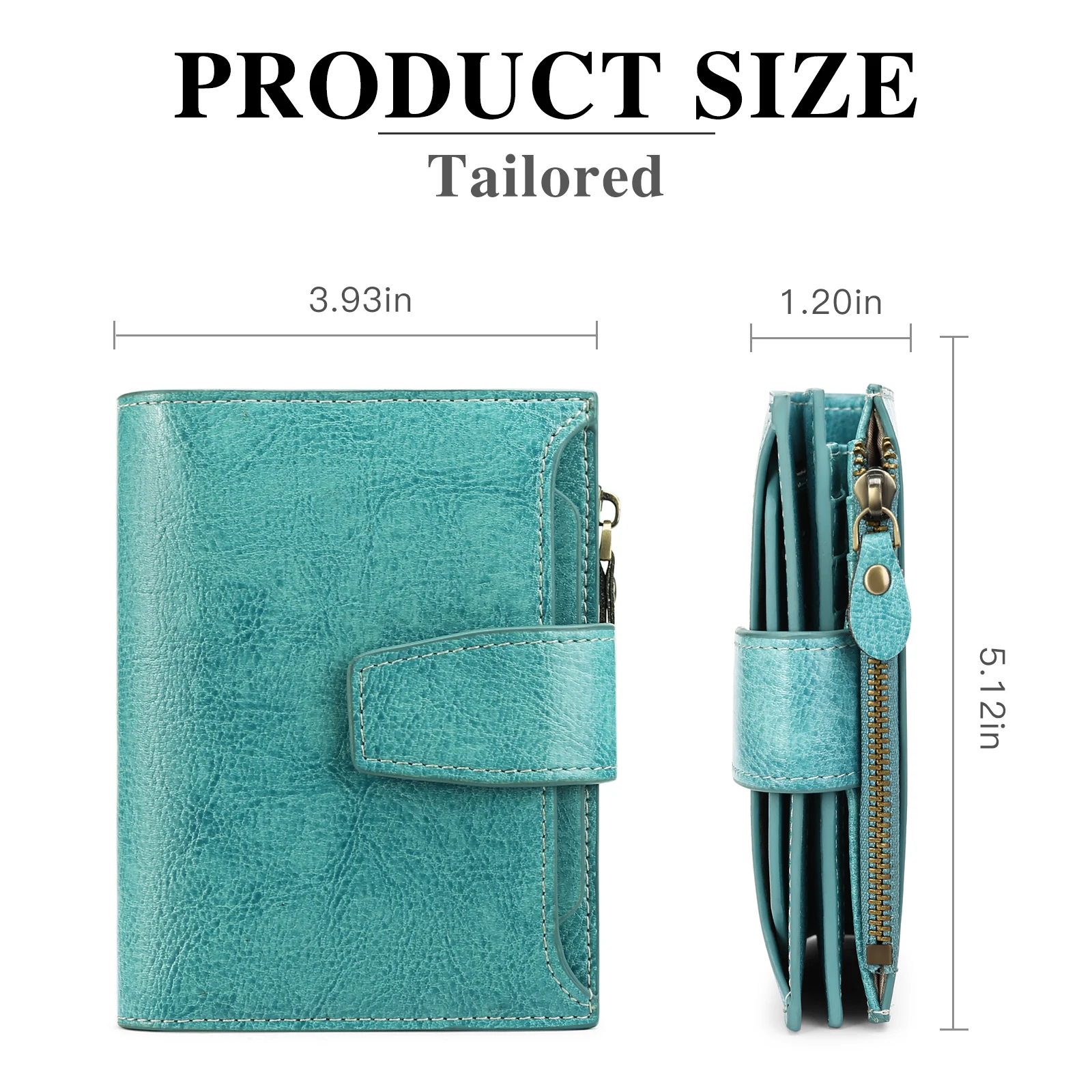 SENDEFN Casual Women Genuine Leather Wallet RFID Blocking Short Multi Function Large Capacity Zipper Coin Purse Money Clip 5191