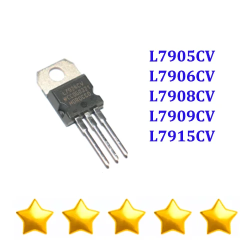 10PCS L7905 L7906 L7908 L7909 L7912 L7915 L7924 L7924CV TO-220 L7905CV ...