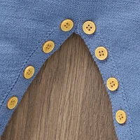 Barboteuse bleue en tricot à manches longues pour bébé, combinaisons pour nouveau-né garçon, combishort d'automne et d'hiver, tenues unisexes pour nourrissons, Costumes une pièce pour enfants 6