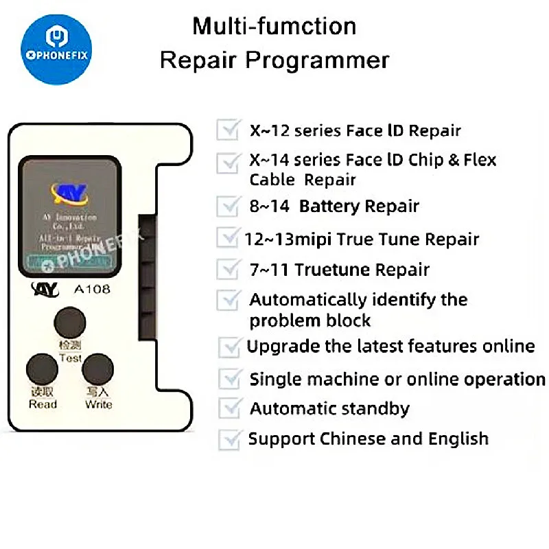 AY A108 Programmer Face ID Repair Without Soldering Flex