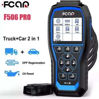 FCAR F506 Pro Diesel Heavy Duty Truck Diagnostic Scanner Scan Tool DPF Regen per Hino/Isuzu/Fuso/UD escavatore/Pickup/Bus Vehicle