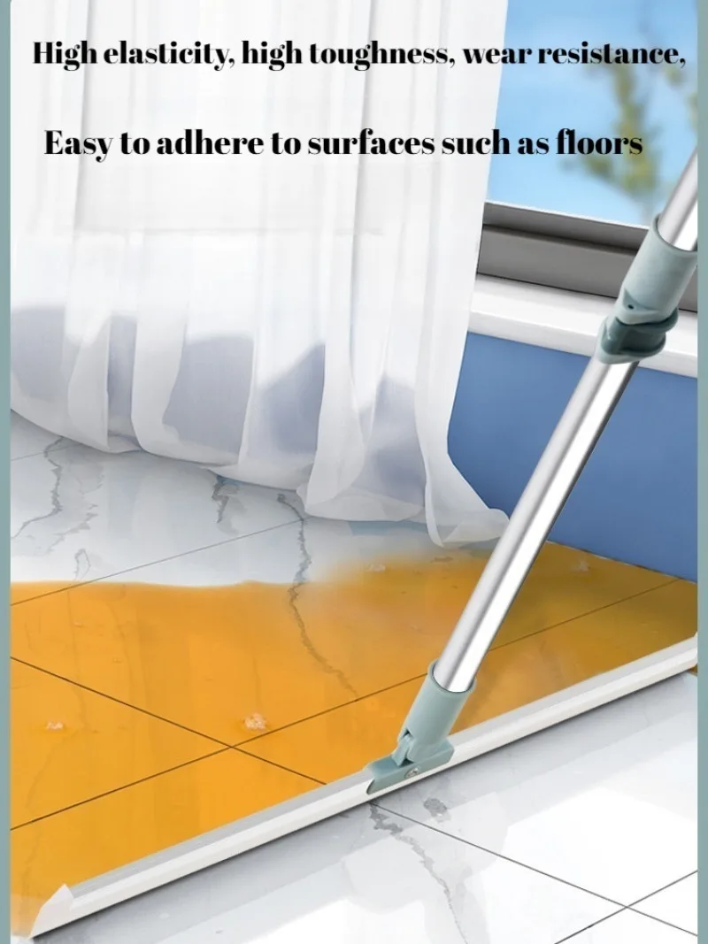 Silicone Cleaning Broom Dust-free Squeegee Wet and Dry Dual-use Floor Glass Scraper for Household Shower Rooms Bathroom Cleaning