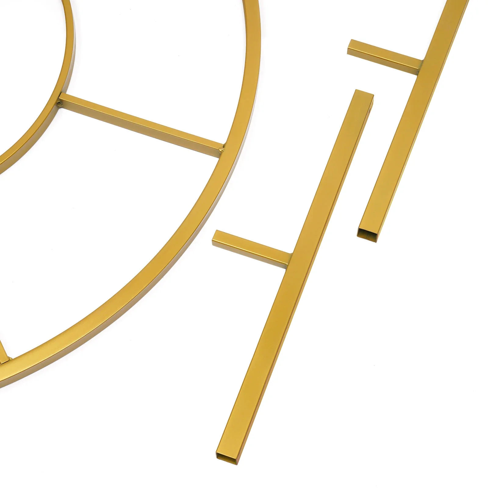 6,5x3,3ft Hintergrundständer Goldener Ballonbogen-Ständer Metall-Ballonbogenhalter-Set Metall-Gartenbogen für Garten-Hochzeiten und Partys – Detail 7