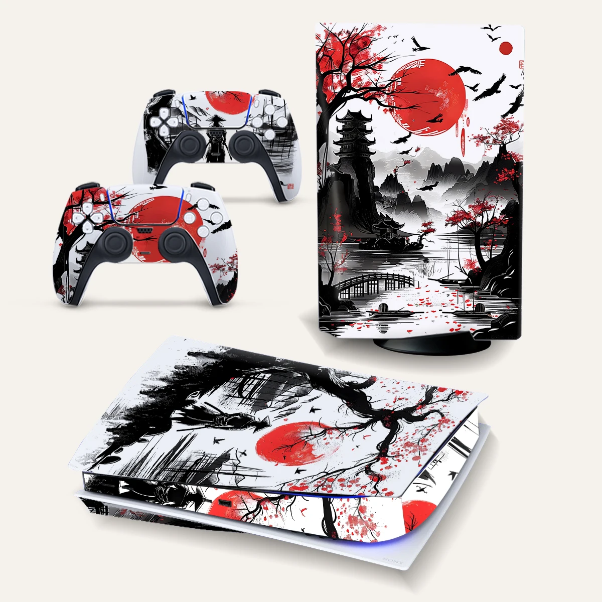 1 zestaw Sony PS5 Czarny, Czerwony - Orientalne sztuki walki