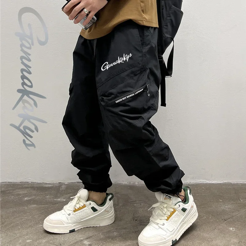 Men's Fishing Pants, Windproof Hiking Sports Pants, Multi Pocket Workwear Trendy and Breathable Travel Pants