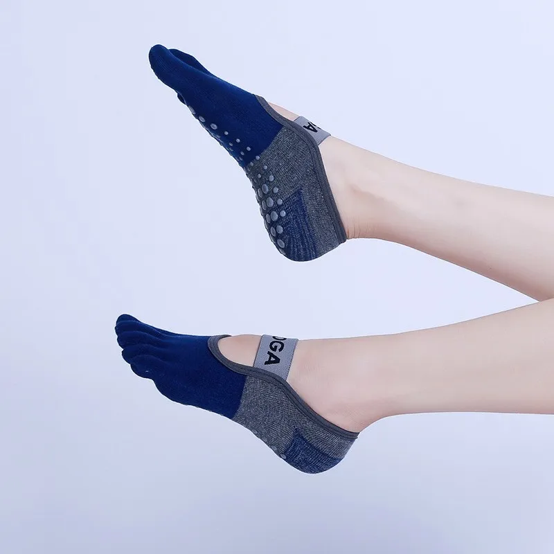 Enhanced Women's Anti-Slip Pilates & Yoga Five-Toe Socks – Breathable, Professional Grip for Ballet, Dance, & Fitness