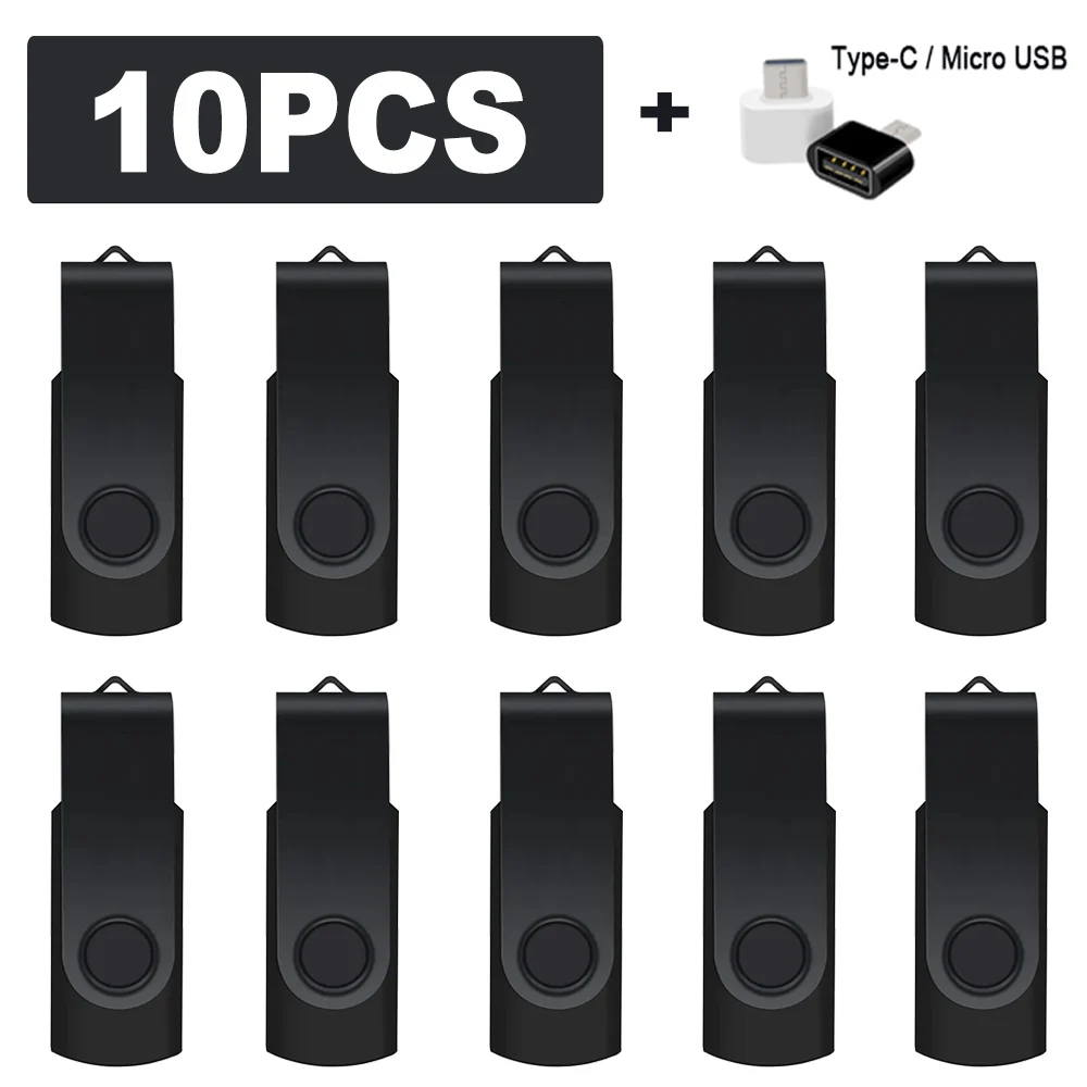thumbnail image 1 of 10 unidades de memoria USB de metal de 16 GB, 32 GB, resistente al agua, memoria USB de 64 GB, 128 GB, memoria USB 2.0, memoria USB Flash de 4 GB y 8 GB, 1 of 5