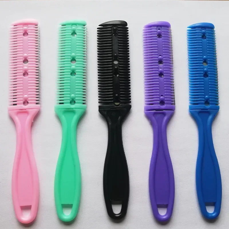 Peines de corte de pelo de doble cara con hoja de afeitar, cepillo - Main Image