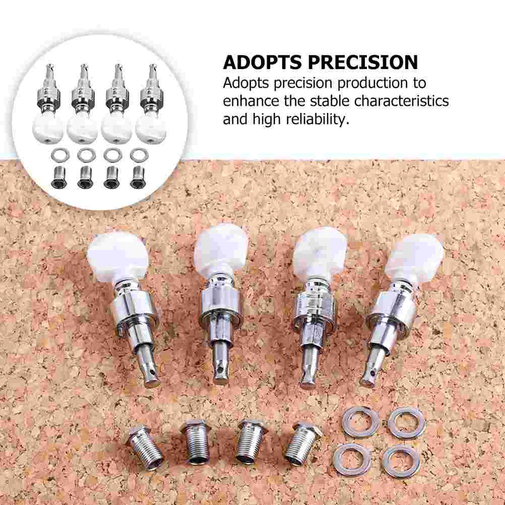4 Pcs Banjo Machine Head Metal Tuning Pegs String Key Parts Accessories Guitar Instrument Hardware