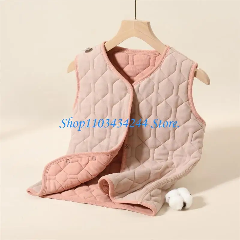 어린이 조끼 두꺼운 따뜻한 조끼 민소매 아동 가을 겨울 착용