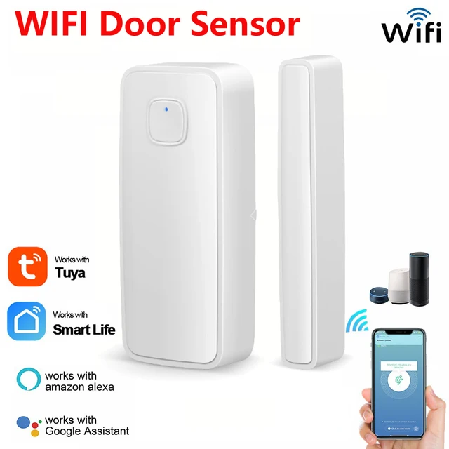 Tuya Smart WiFi Door Sensor Open Close Detector Smartlife App Control Notification Compatible with Alexa Google Home 2