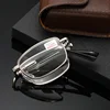 New Foldable Photochromic Myopia Glasses for Business Men Unisex Portable Color Changing Finished Near Sight Sun Glasses To -4.0 6