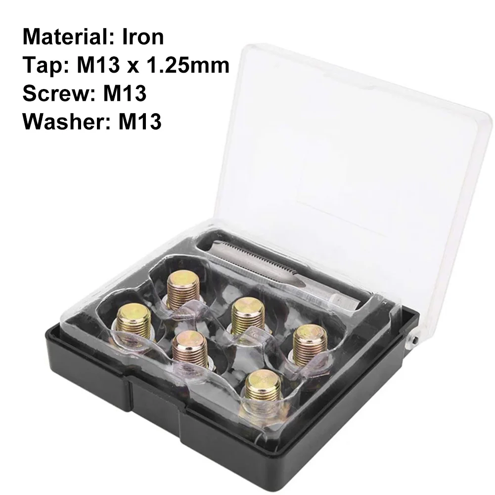 Car Repair Combination Suit M13x1.25 Portable Oil Pan Drain Sump Plug Key Oil Drain Plug Screws Repair Bolt Set