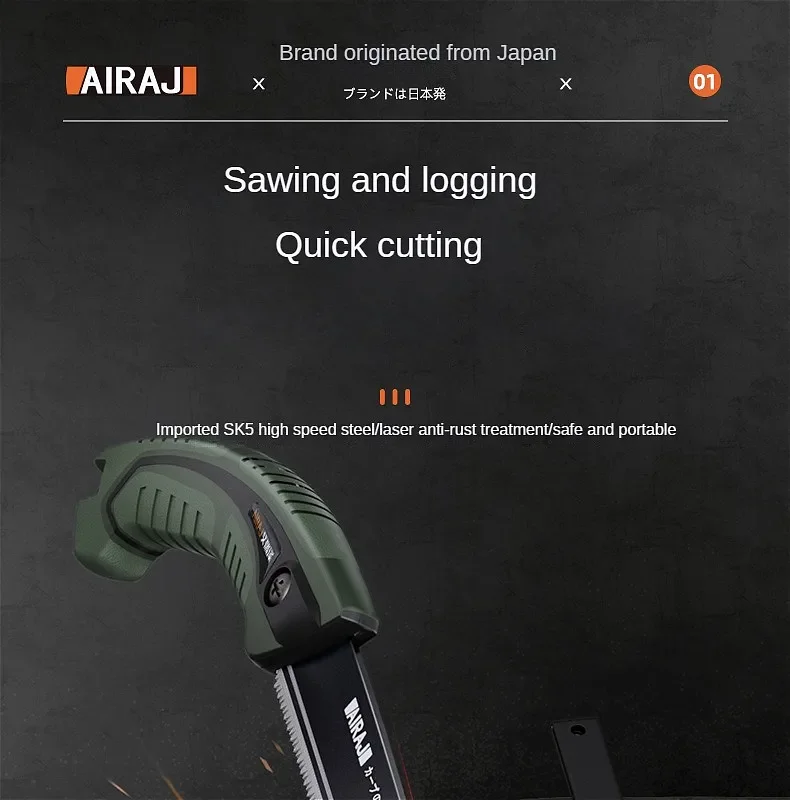 Description Picture 2 of itemAIRAJ New type of hand-held saw for woodworking, lumberjacks, household home saws, wooden saws, and manual saws