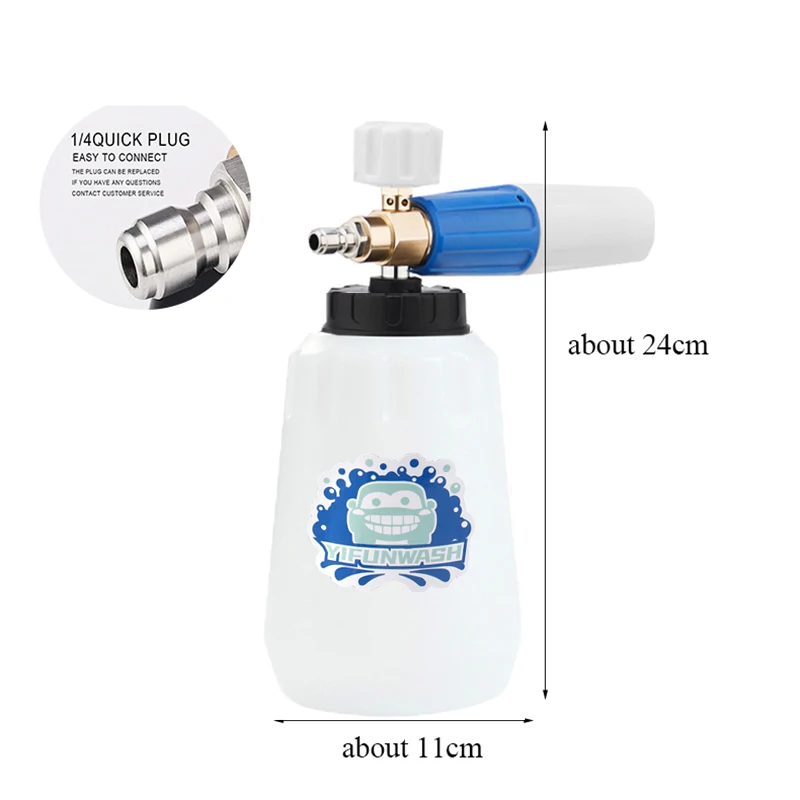 Car Wash Accessories 1L Foam Lance Snow Foam Lance With 1/4 Quick Connection Foam Cannon For High Pressure Washer Water Gun 2