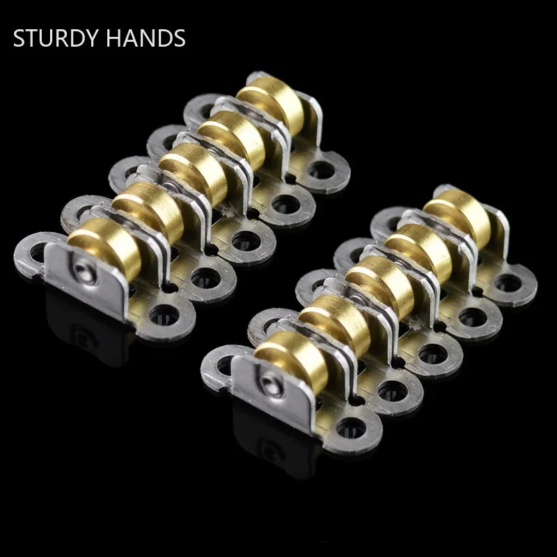Sliding Door Roller 20pcs/lot Sliding Doors and Windows Rollers Pulley Metal Window Pulley Heavy Bearing Rollers Panning Cupboard Door Wheels