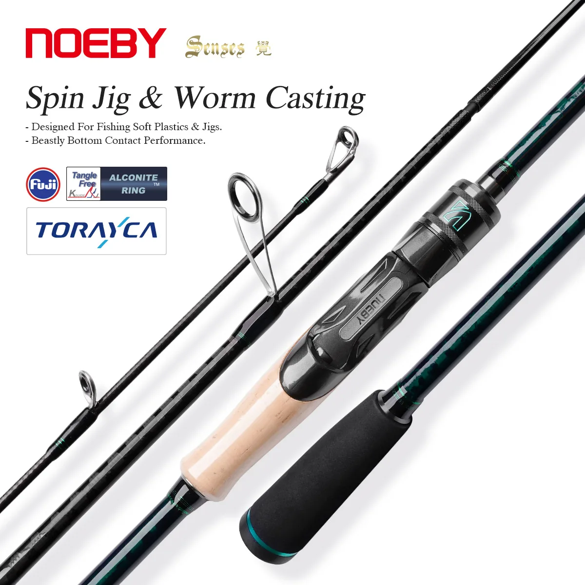 Noeby-Spinning Fishing Rod, Jig Worm Casting Rods, Fuji Toray