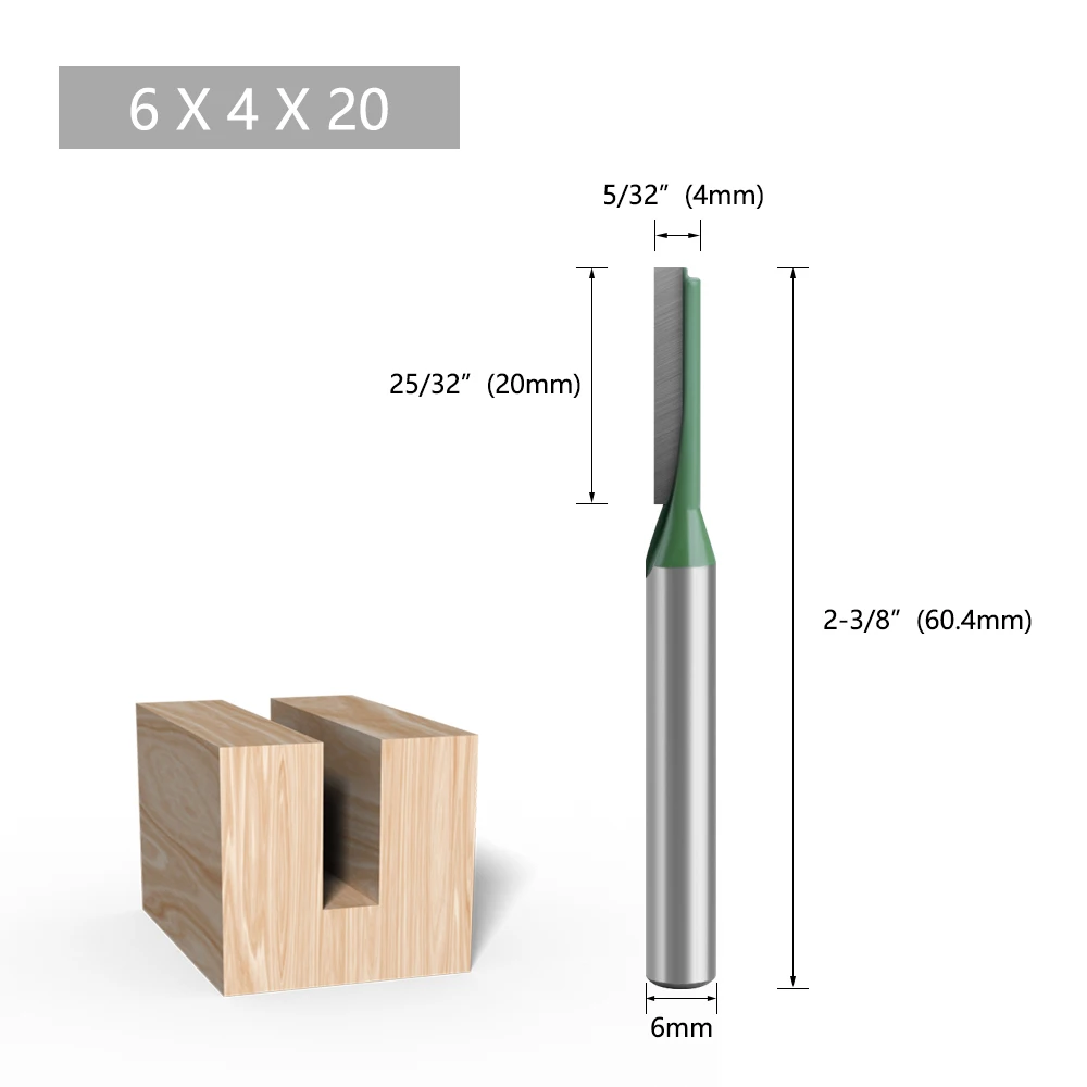 LAVIE 1pc 6mm Schaft Gerade Bit Einzigen Doppel Flöte Router Bit Holz Fräser Für Holz Werkzeug MC06020 – Detail 4