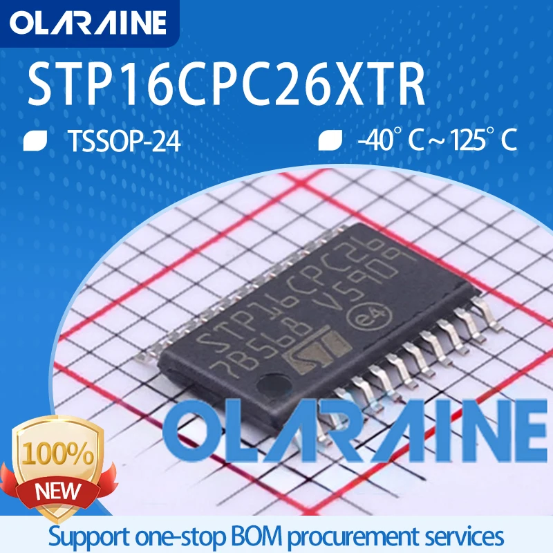 

5Pcs STP16CPC26XTR TSSOP-24 SMD Car LED display driver 5 V 15.3 mA