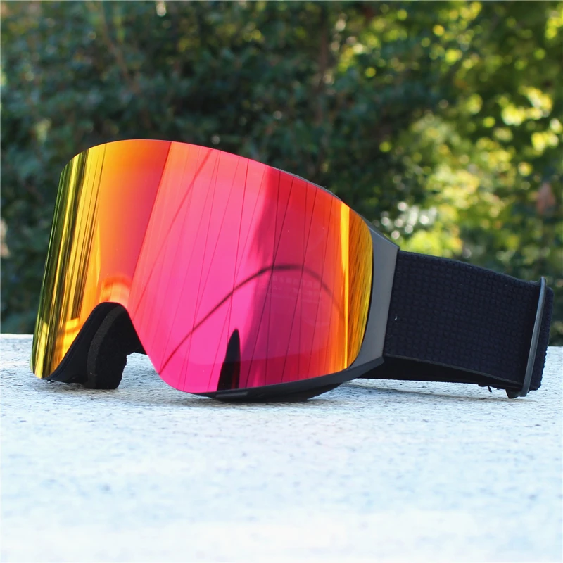 Magnetic Flip Cover Double Layer Anti-Fog Ski Goggles Snowboard Glasses Snowmobile Eyewear Outdoor Sports Optical Protection 3