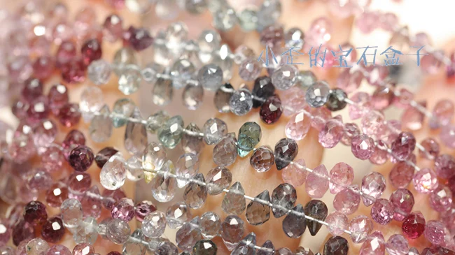 

multicolor Spinel drop faceted 5-7 mmfor DIY jewelry making 17cm