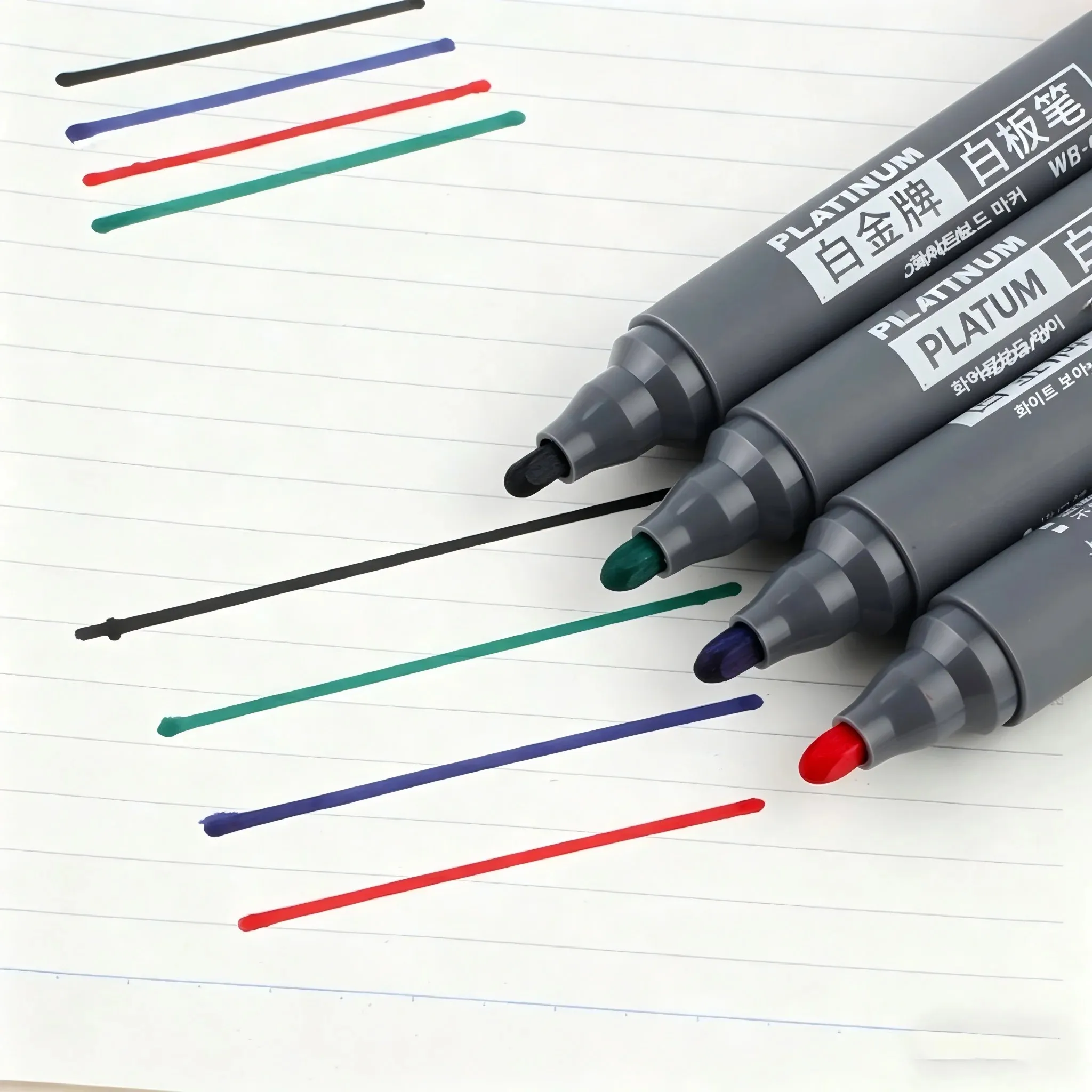 플래티넘 WB-45 2mm 지워지는 화이트보드 마커 빠른 건조 간편 지우기 사무용 펜 블랙 레드 선택 가능 10개입/박스