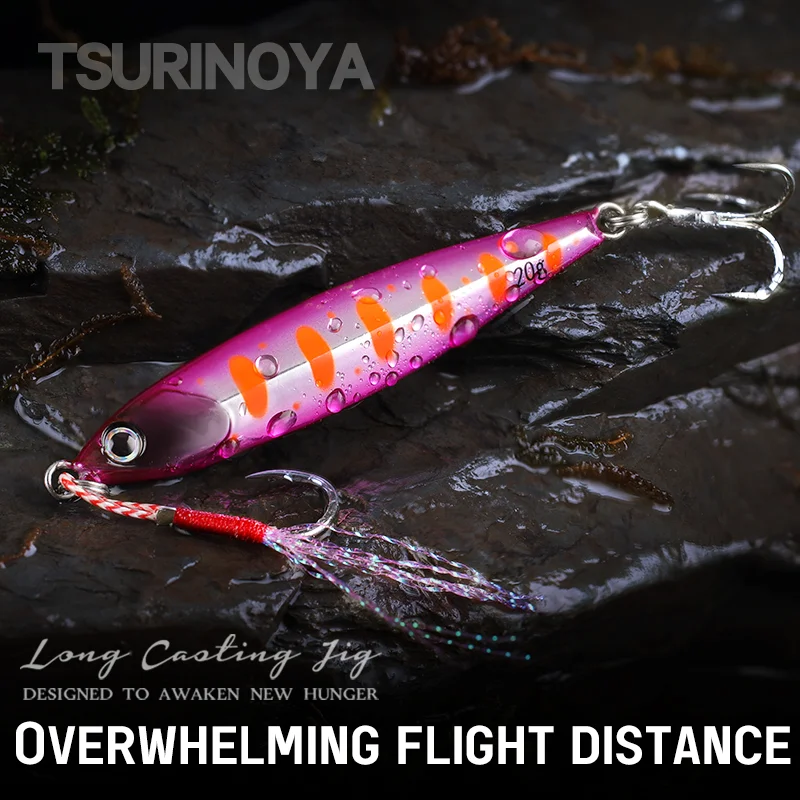 TSURINOYA 20g 30g 40g STINGER Inshore Fishing Jigging Lure Long Casting Metal Jig Hard Baits Seabass Lure Artificial Plug