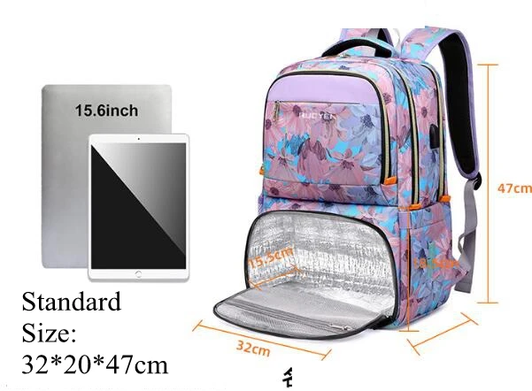 Brand Men 15.6 Inch Laptop Backpack Insulated Picnic Bag 17.3 Inch School Backpack for Teenagers USB charging Men Rucksack Bag