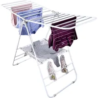 Heavy Duty Gullwing Drying Rack, White Metal drying rack  foldable clothes drying rack 1
