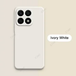 Luxury Cellphone Cases: Full Camera Protection Soft Square Liquid Silicone Back Cover - Honor X8A (Ivory White)