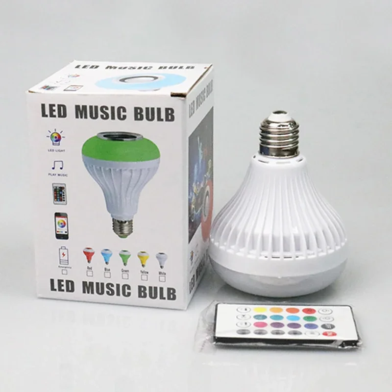 Smart LED Light Bulbs LED Bluetooth music light bulb RGB Colorful Color Change Wireless remote control Bulbs With speaker intelligent bulb