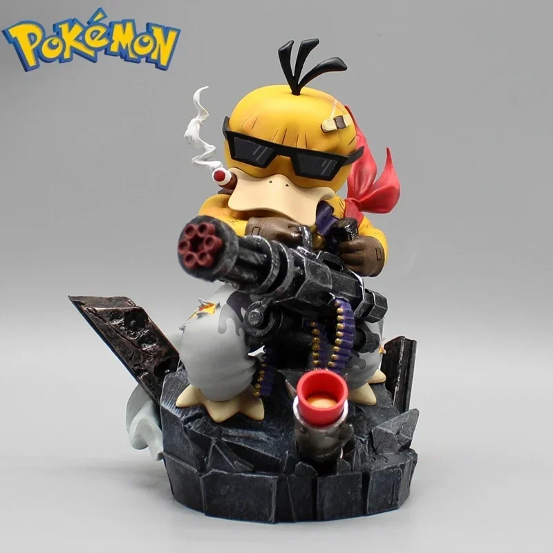 14.5Cm Pokemon Psyduck Amine Figurine Handsome Gatling Action Figures Collection Modello In Pvc Decorazione Perimetrale Giocattoli Bambola Regalo
