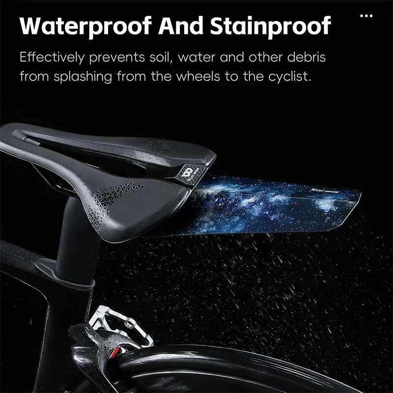 Bicycle Fender WEST BIKING Ultralight Bicycle Fender Quick Installation MTB Road Bike Rear Fender Universal Saddle Mudguard Cycling Accessories