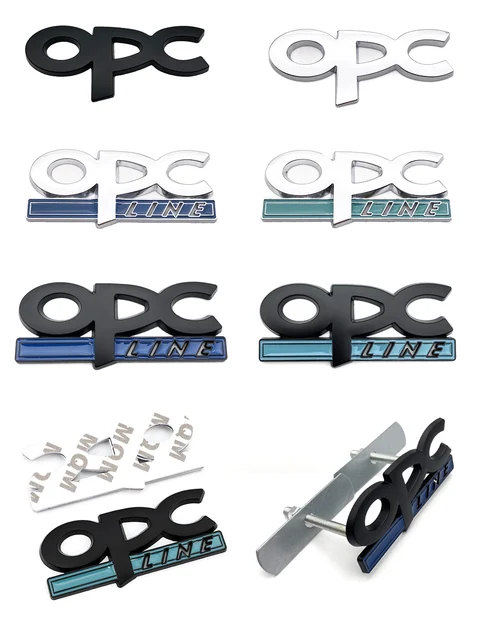 bksptop 2 Stück 3D Metall OPC LINE Emblem Auto Seitenfender Endstück  Abzeichen Frontgrill Aufkleber Auto Styling : : Auto & Motorrad