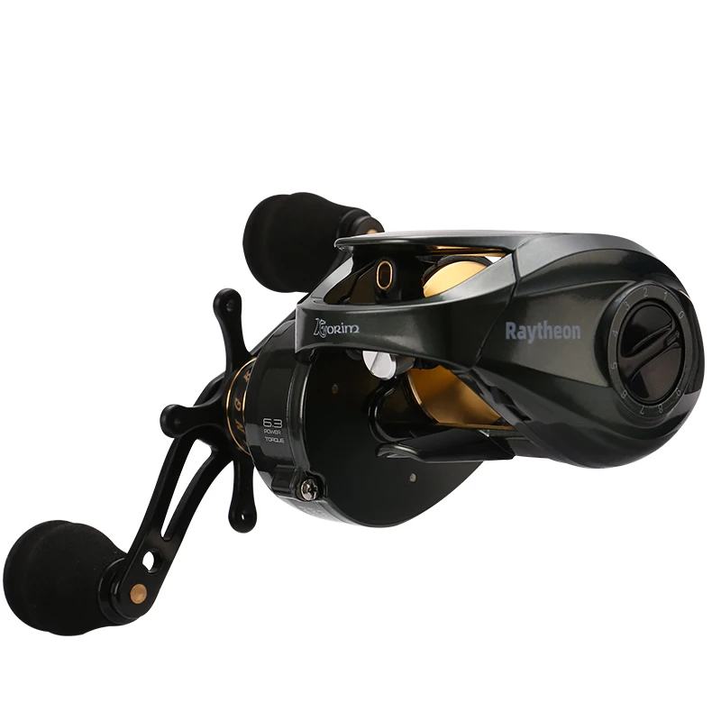 HISTAR Raytheon 롱 캐스팅 낚시 릴, 6.5:1, 12kg 드래그 파워, 높은 비율 10 + 1 BB 금속 바디, 베이트 캐스팅