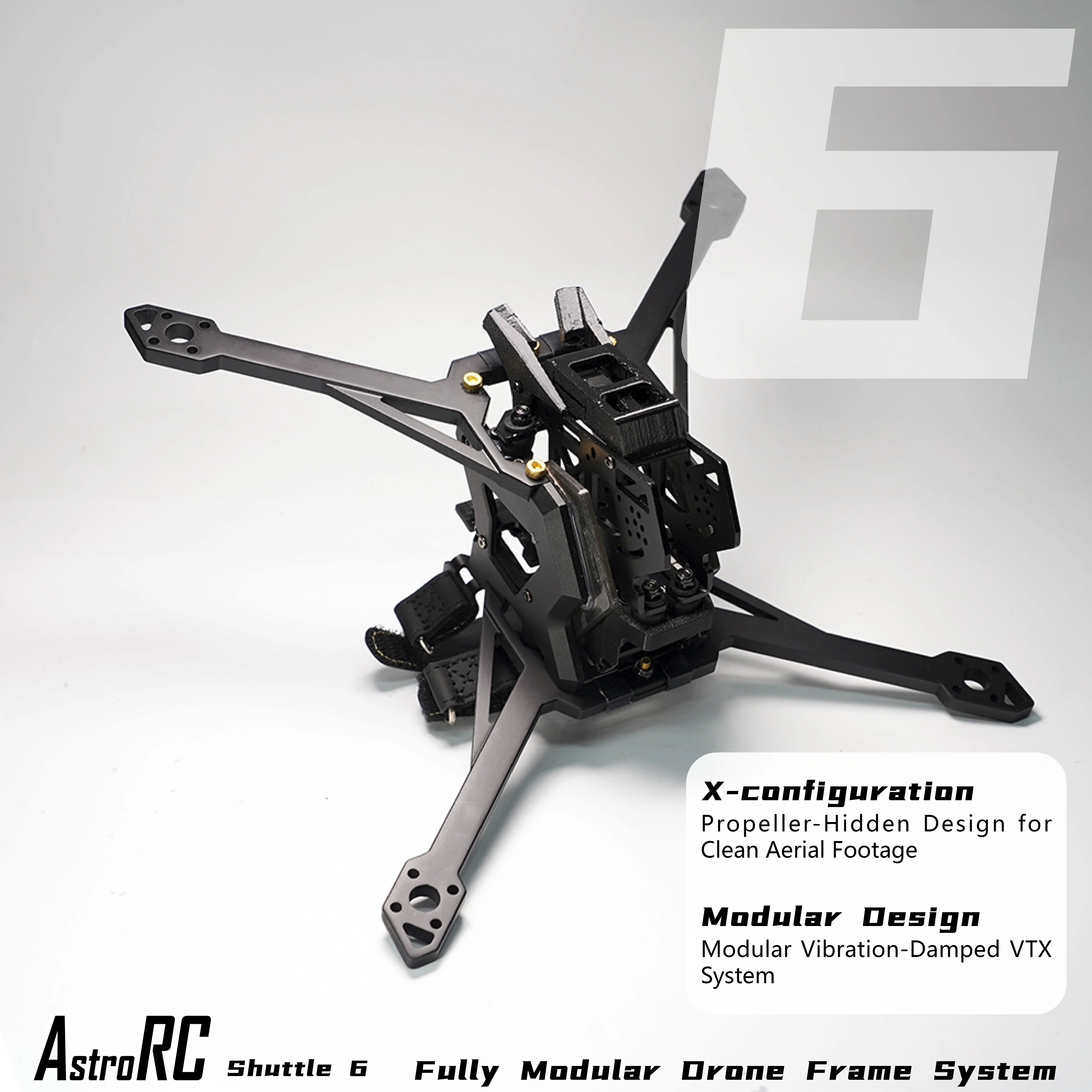 [6Inch FPV Frame] Shuttle 6-Inch Modular RC Frame Kit Compatible with O4 HD System