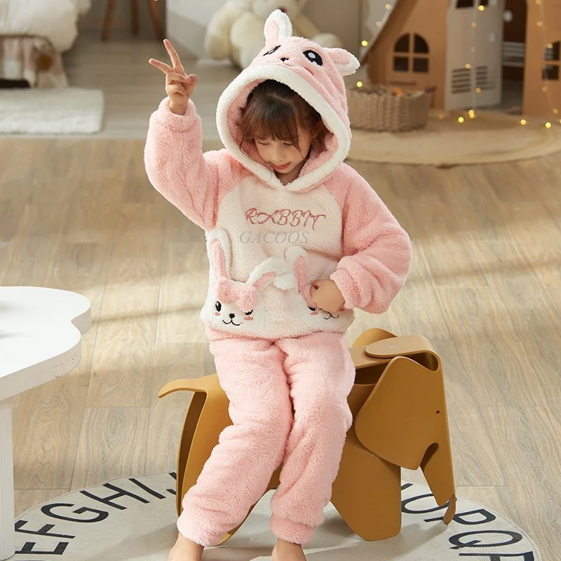 Kids Fashion Enterizos Para NiÃ±as Largos Pajama Set Pijamas Pink
