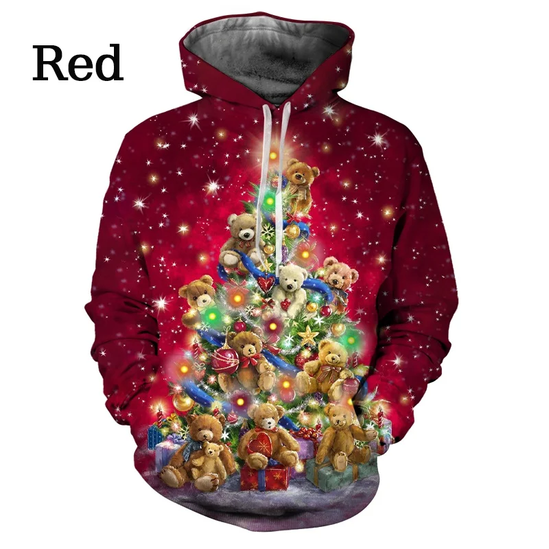 

2022 Горячая распродажа! Новое поступление, мужская и женская Рождественская Толстовка с 3d принтом, Рождественская красочная елка, Повседневная модная Толстовка с длинным рукавом