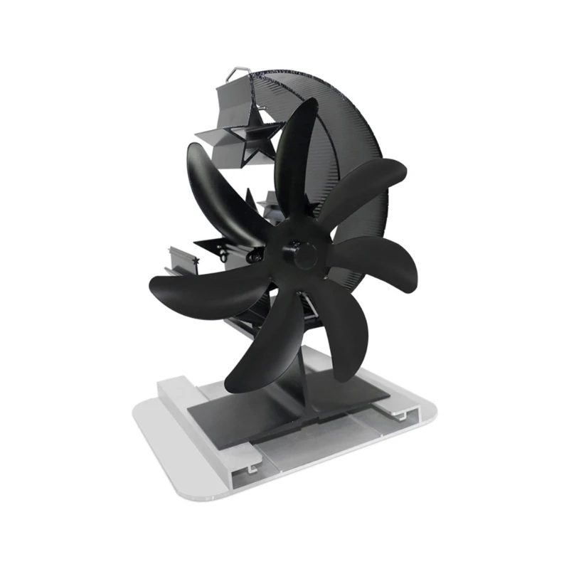 Wood Stove Fan Fireplace Fan for Wood Burning Stove Heat Powered fan Wood  Stove Accessories Quiet Operation Circulating